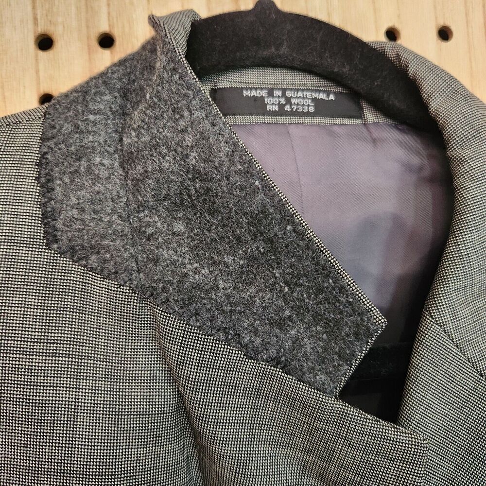Jones New York Mens Suit Jacket Golden Twist Imported Fabric 100% Pure Wool Gray - Picture 12 of 12
